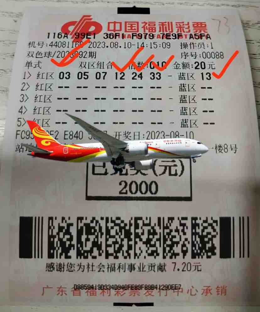 昨晚双色差一点点，中10个一等奖！