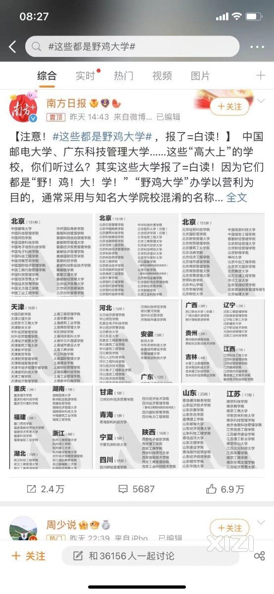 家里有小孩考完试要多多注意了，别一不小心就报了这些野鸡大学