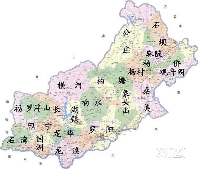 关于博罗县地图