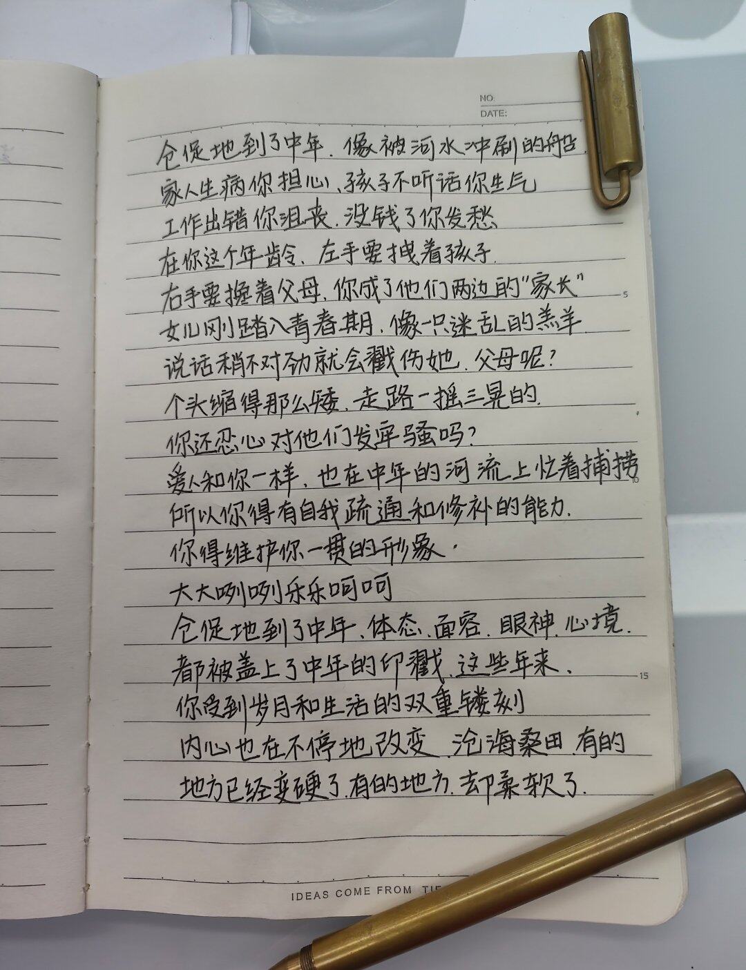 仓促地到了中年