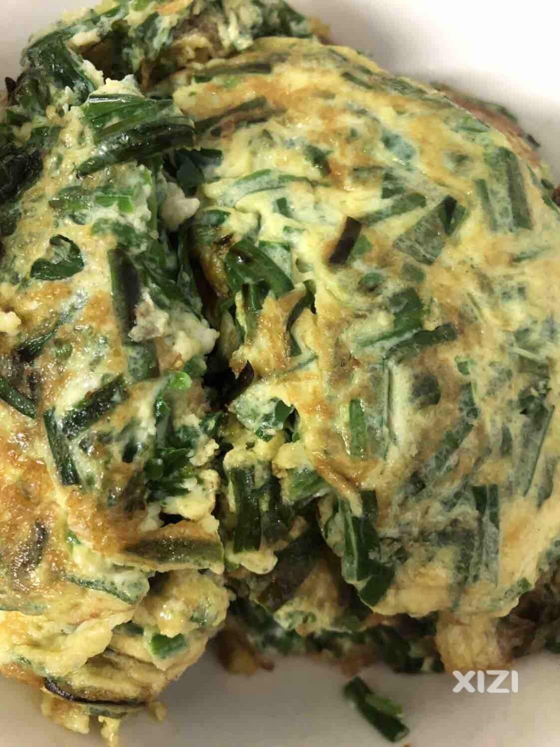 很肥的韭菜煎蛋