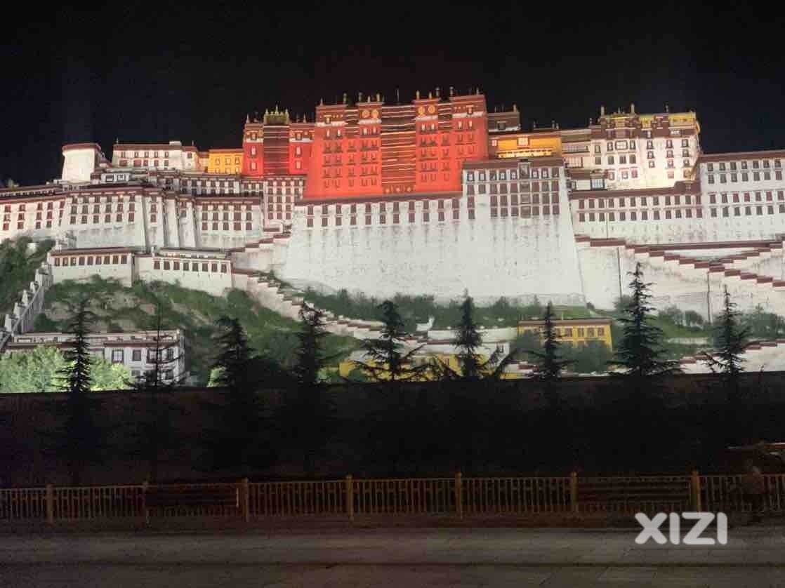 布达拉宫夜景美