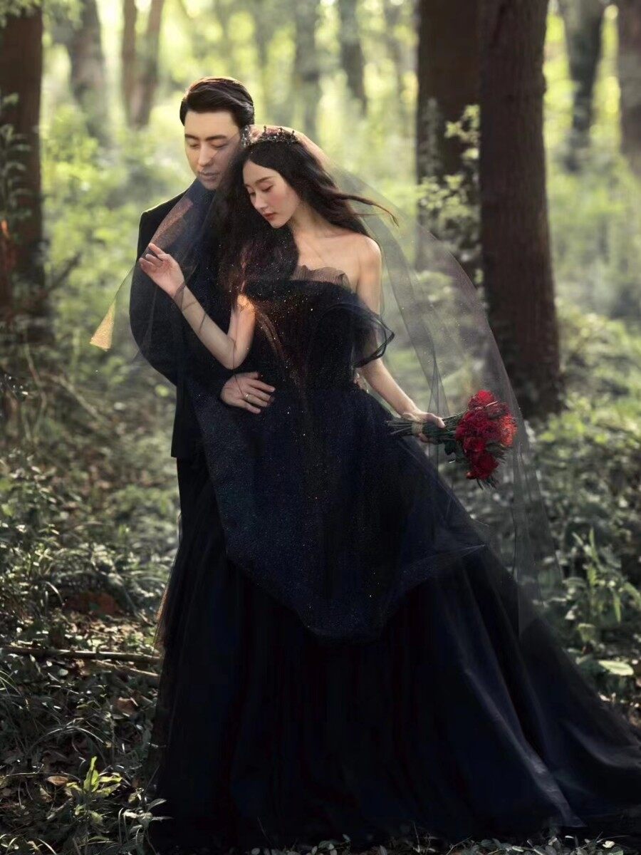 小众神秘🖤的黑纱婚纱照，浪漫又高级💕