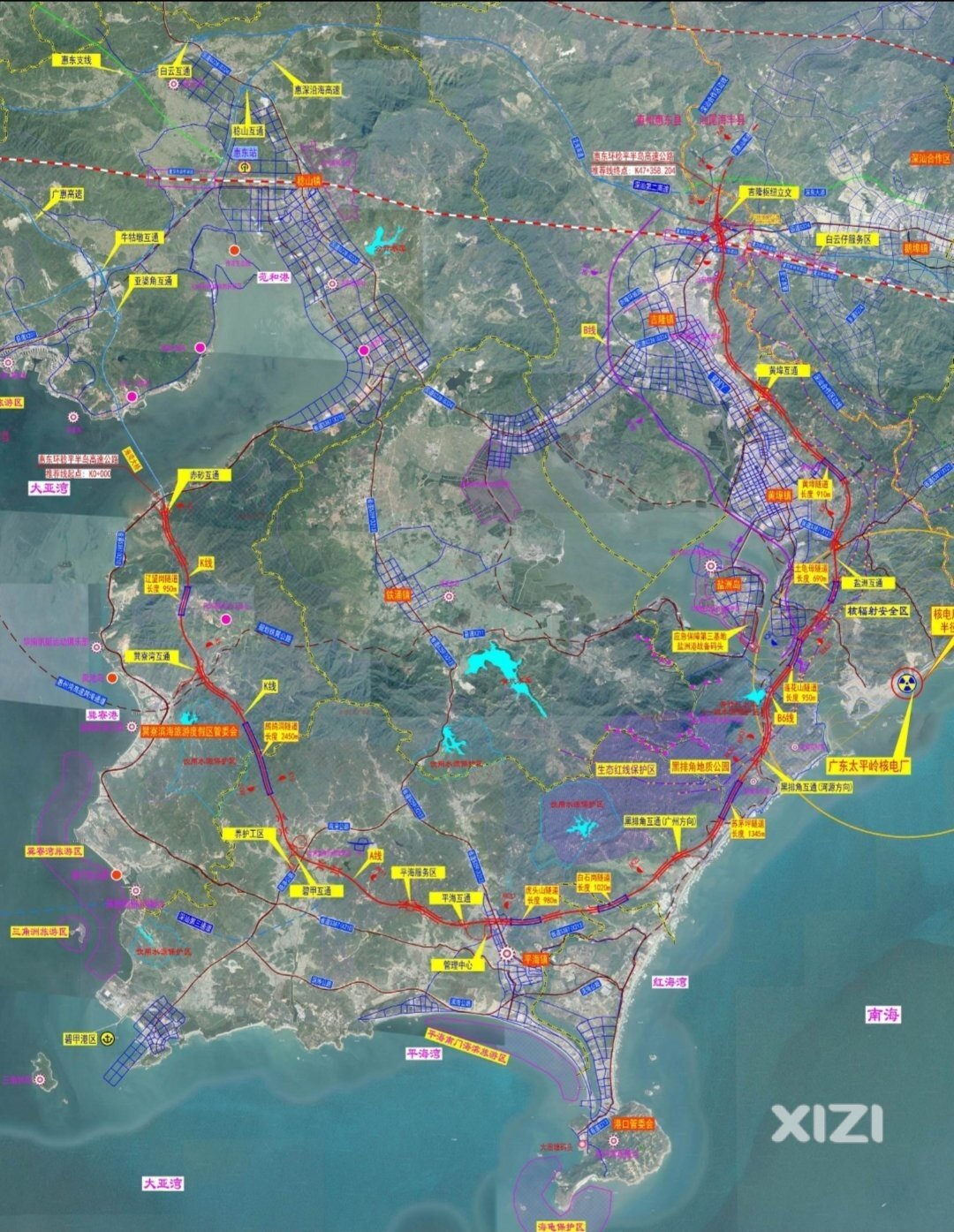 惠东半岛环岛高速预计2026年全线建成通车。部分段2025年建成通车