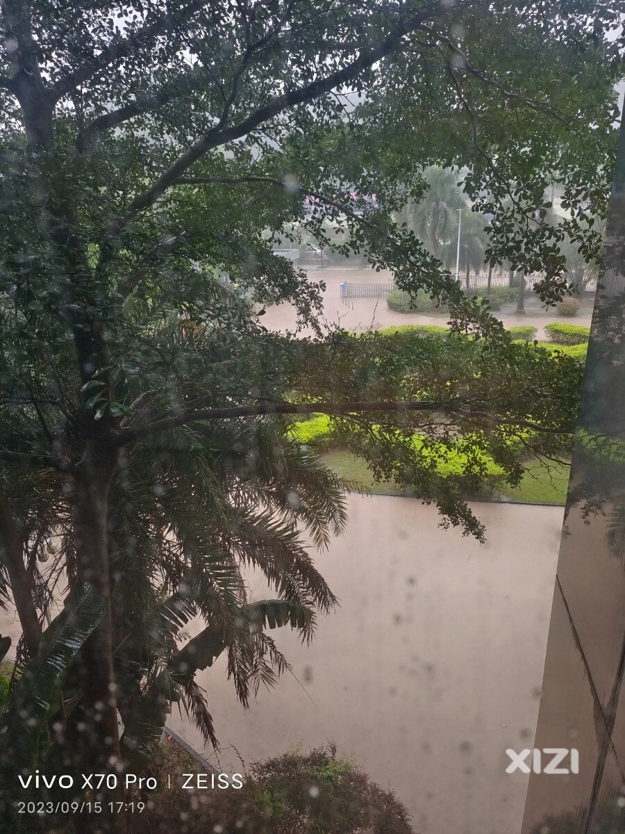 惠城暴雨中，求问机场路有没有水淹？