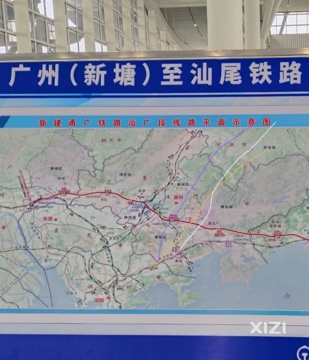 甬广高铁即将开通了。不知道后面的深河高铁惠州段走向会怎么走和设站