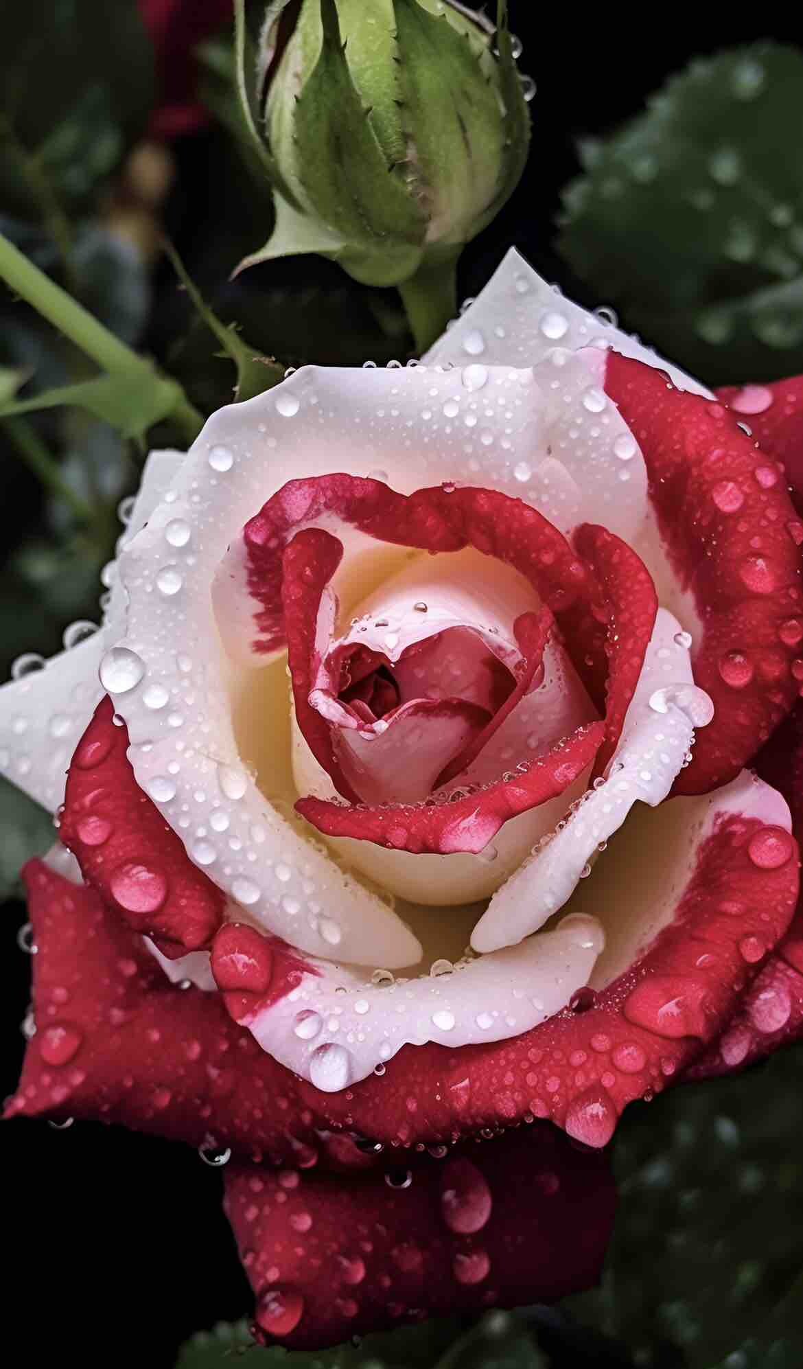 漂亮的双色玫瑰