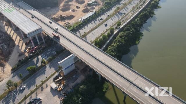 长深高速扩建，东江大桥目前建成这样了