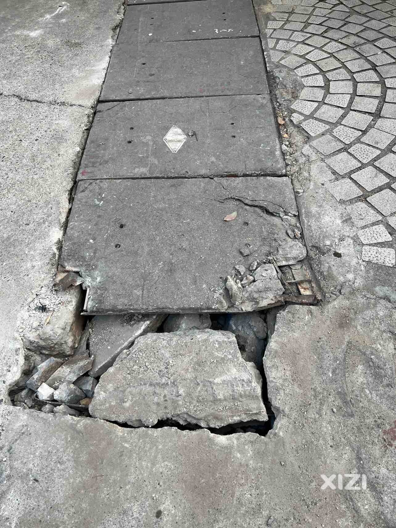 南坛东路，人行道施工