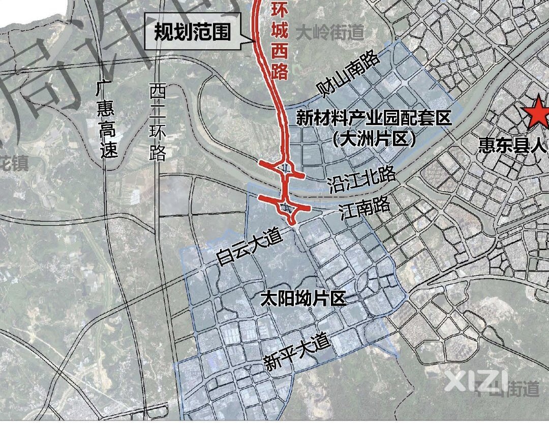 大洲新区和新材料产业园绑定一起。白花设街道办自然的事