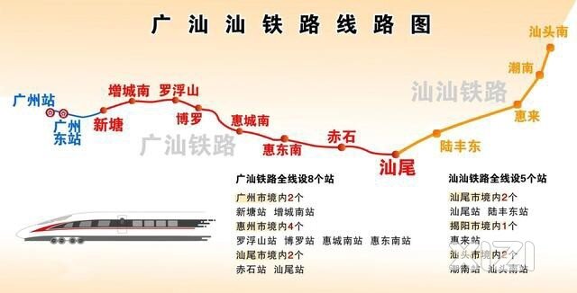 广汕汕铁路线路图