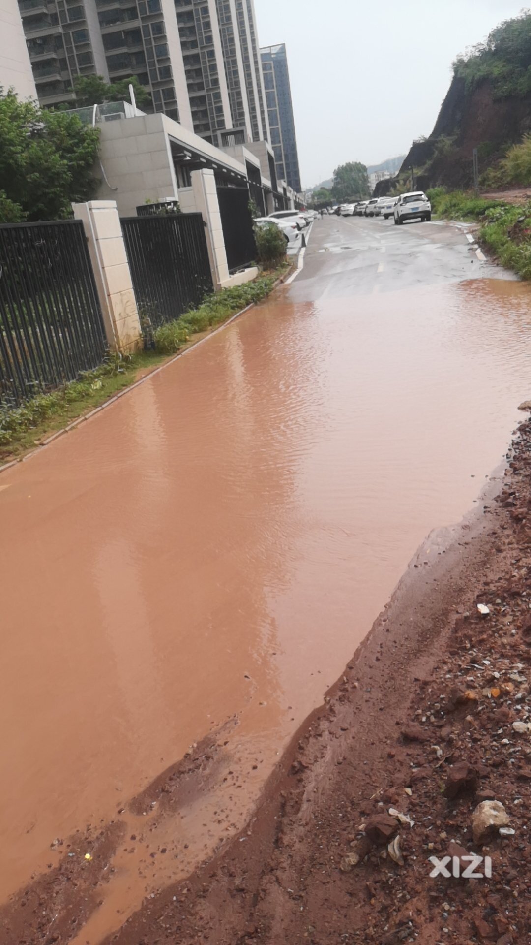 关于新力帝泊湾进小区的烂路