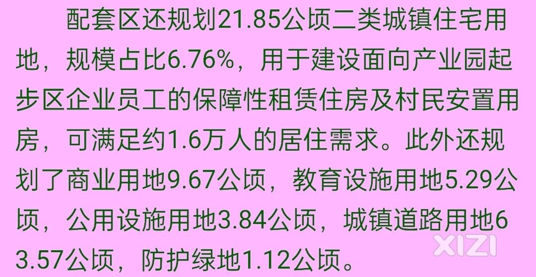 规划建设近328亩。新材料产业园配套区给企业员工居住和村民安置区