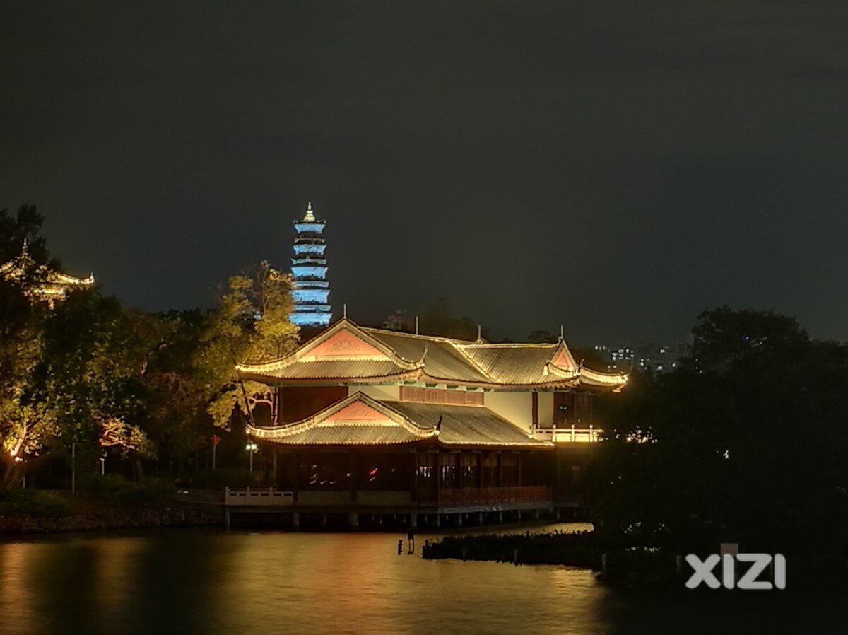 惠州西湖夜景....。