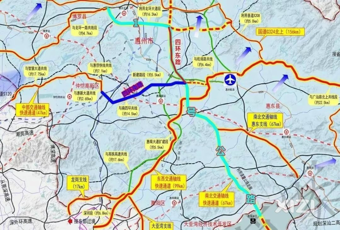 一号公路的缺陷是没有分叉去惠州机场。
