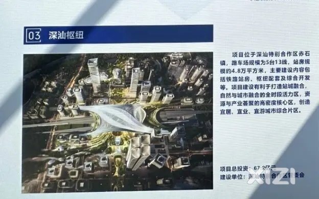 67.2亿元，深汕站枢纽，2027年全面建成，5台13线