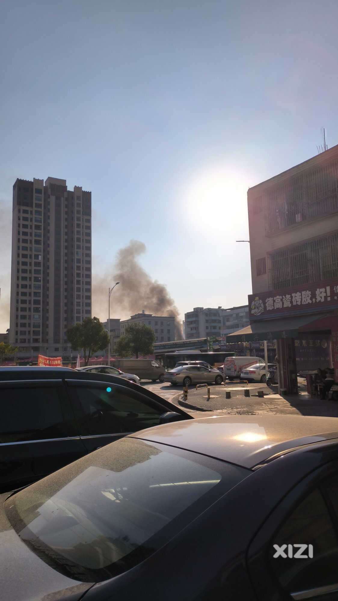 水口龙湖市场大火