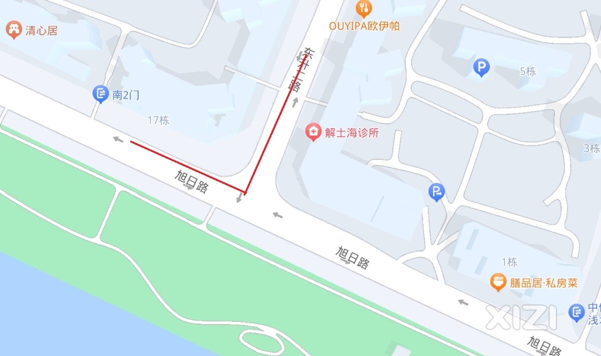 红绿灯优化的建议——旭日路文岭西堤T字路口处，解决堵塞问题