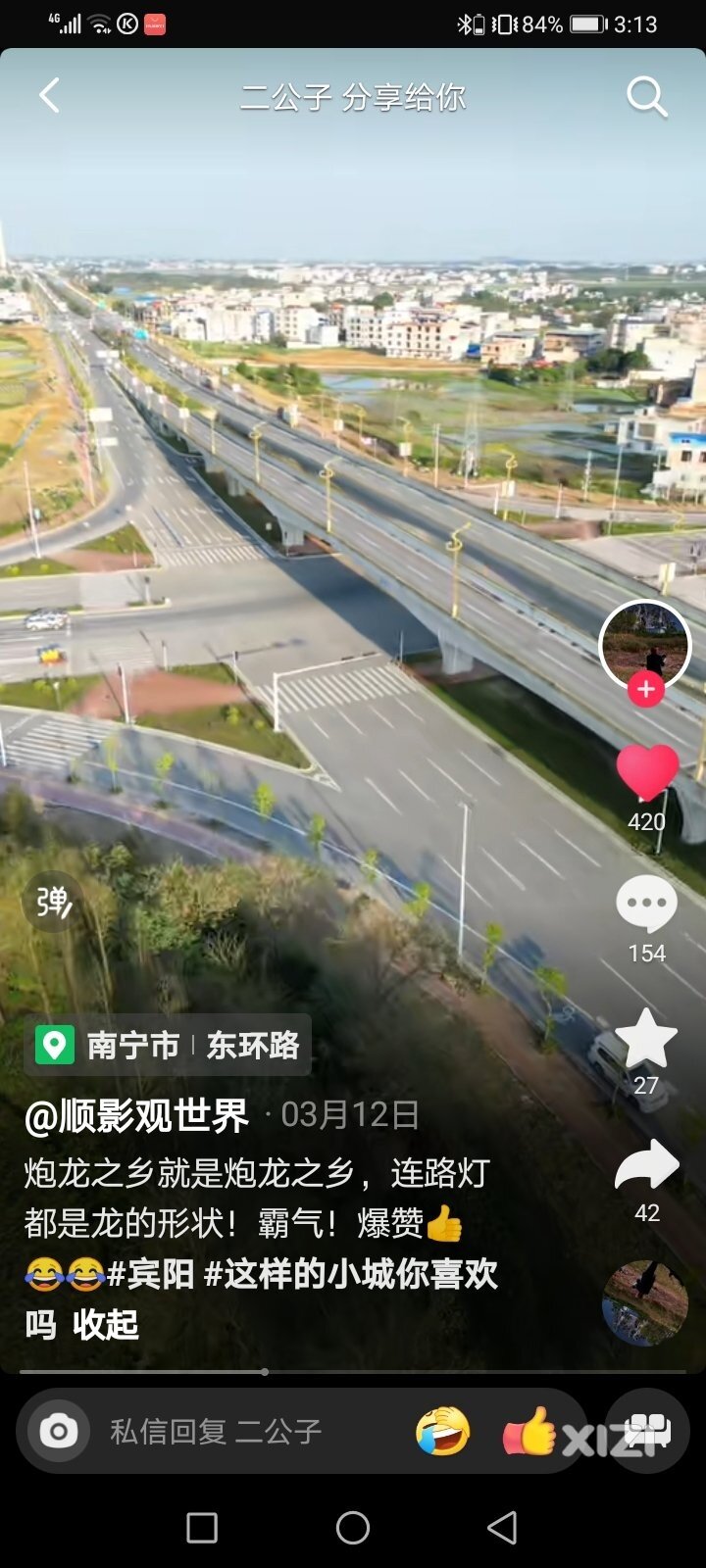 广西南宁宾阳（炮龙之乡）道路建设与路灯龙的元素