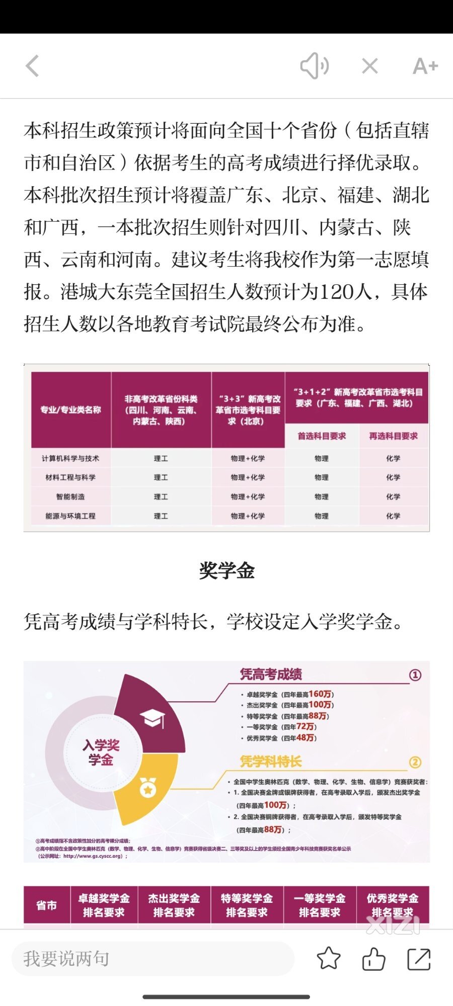 香港城市大学(东莞)招生要求