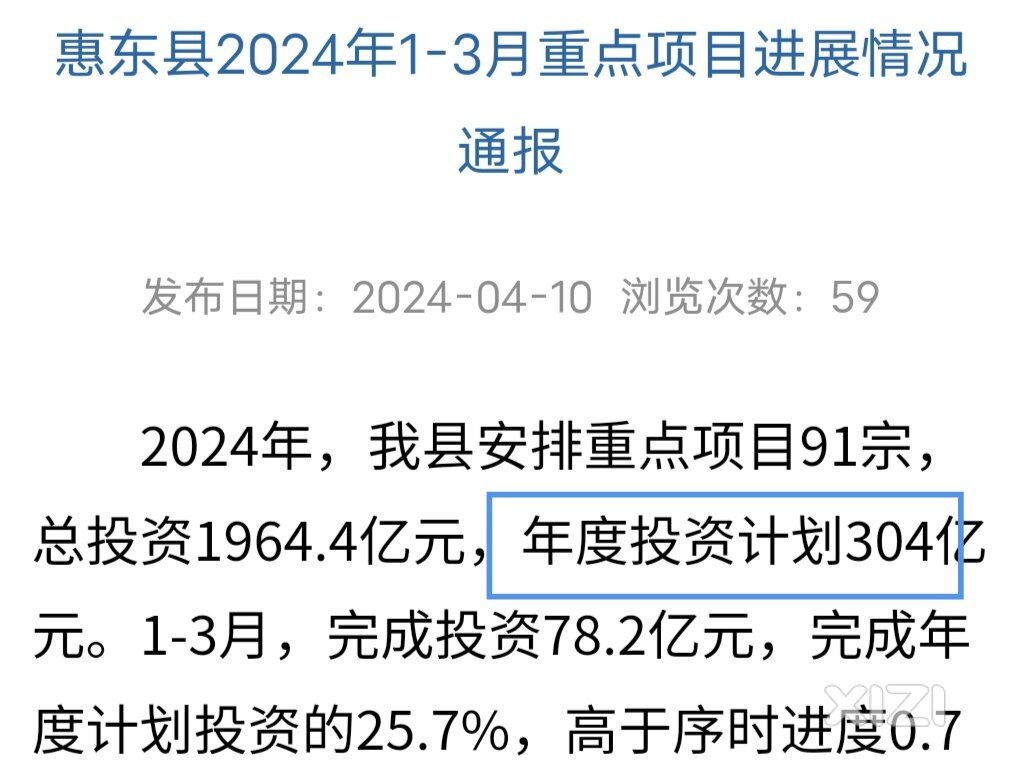 惠东每年的年度投资计划可以说比博罗都多。但为何差距越来越大呢？