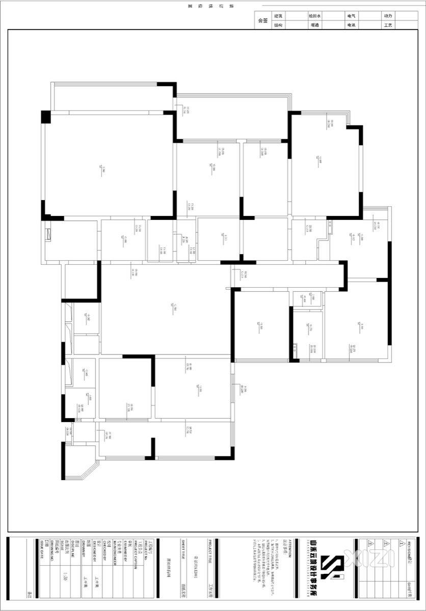 【山禾云境设计】帝景湾-六房三厅五卫420㎡现代意式风-全案设计案例