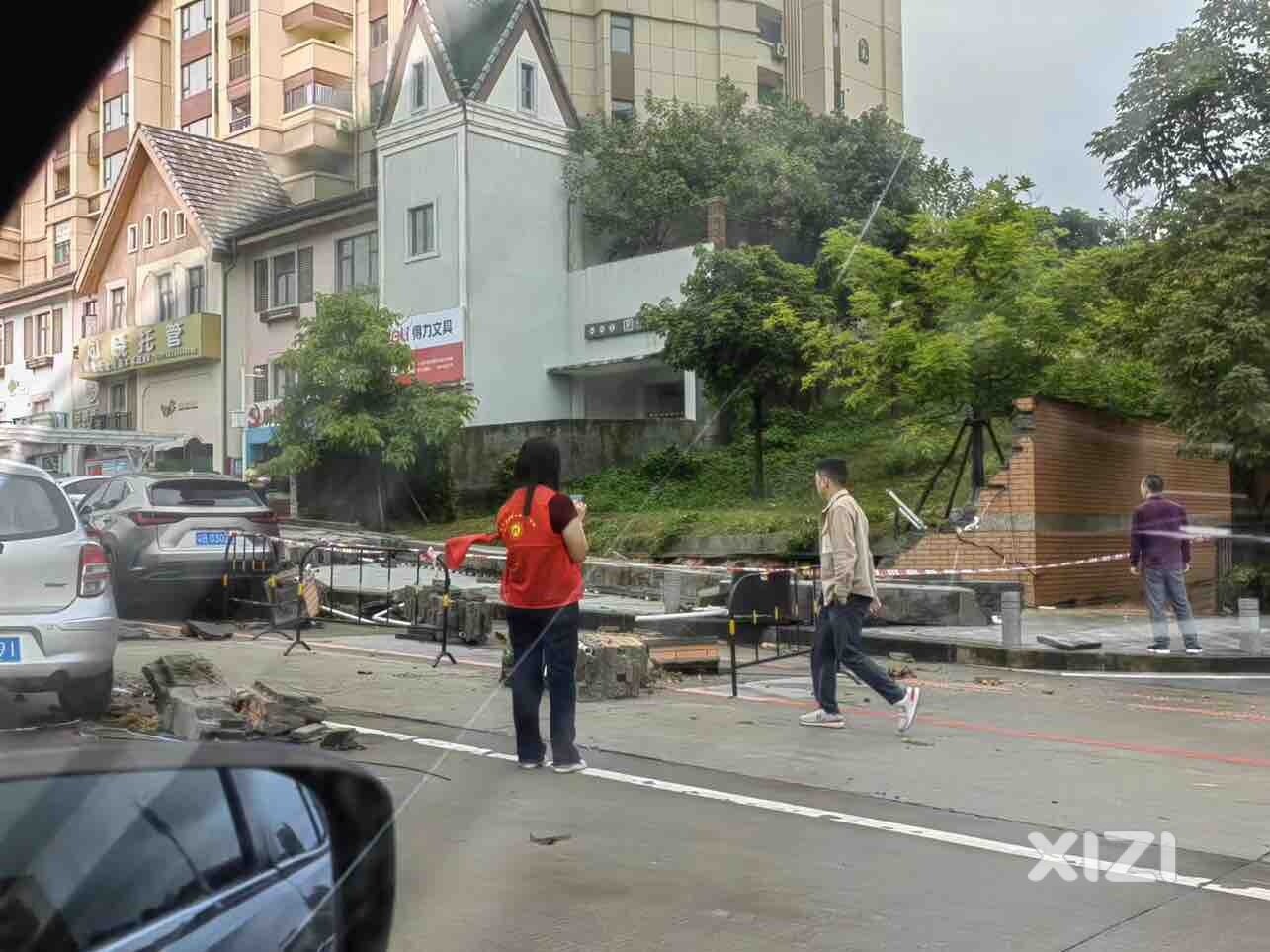 惠州一中五矿学校外墙倒塌