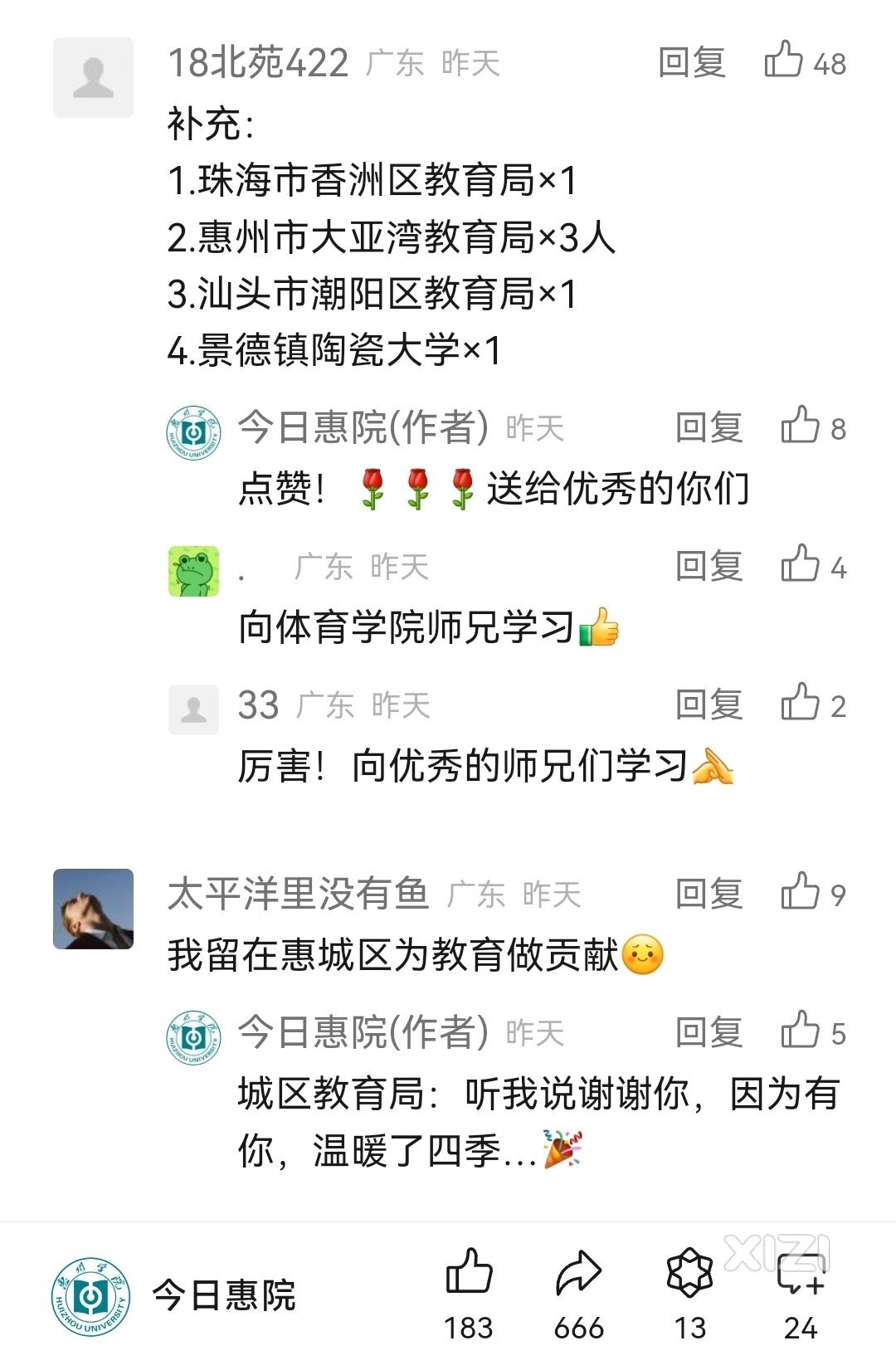 惠州学院一宿舍毕业生去向，真的太棒了！