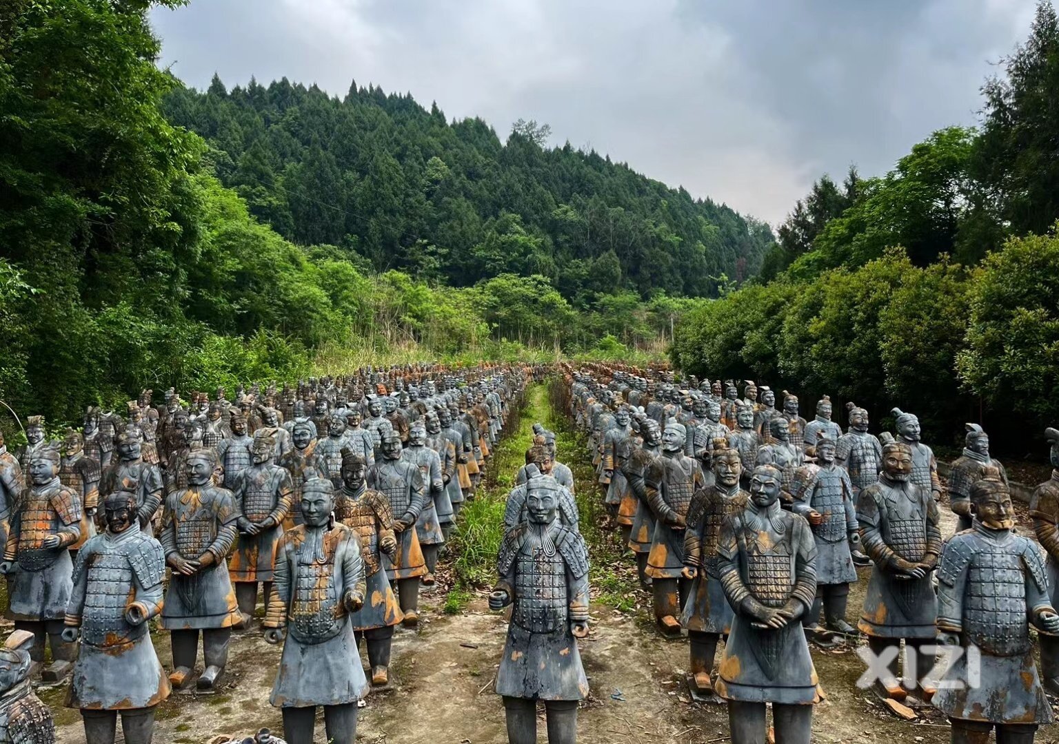 被人骗了去看免费的兵马俑！