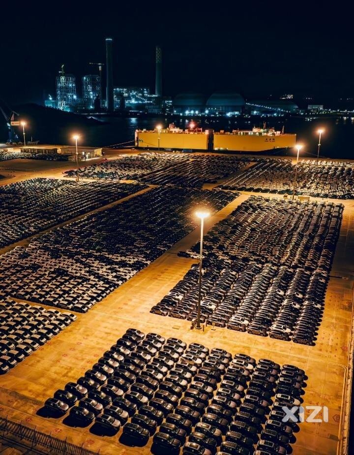 惠东黄埠旁深汕特别合作区小漠国际物流港比亚迪汽车装载