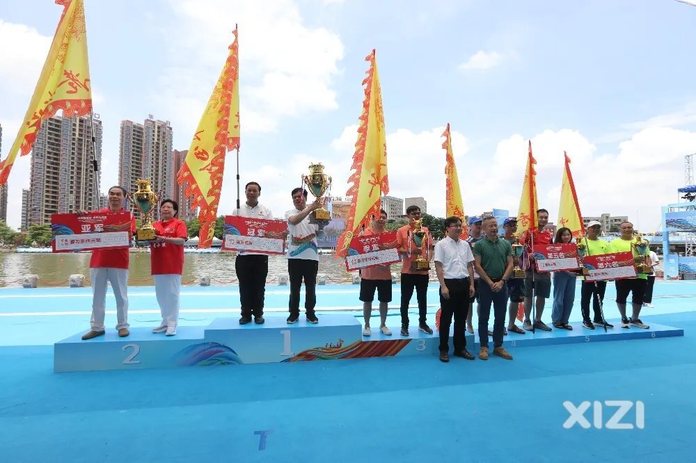 粤港澳大湾区龙舟邀请赛，惠州队第四