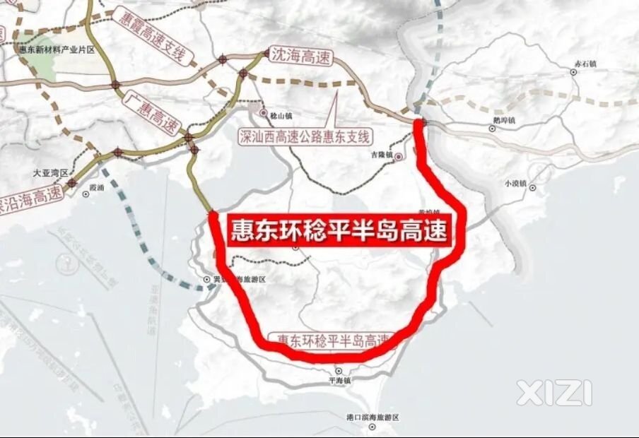 惠州环稔平半岛高速公路接至吉隆白云仔沈海高速段即将动工