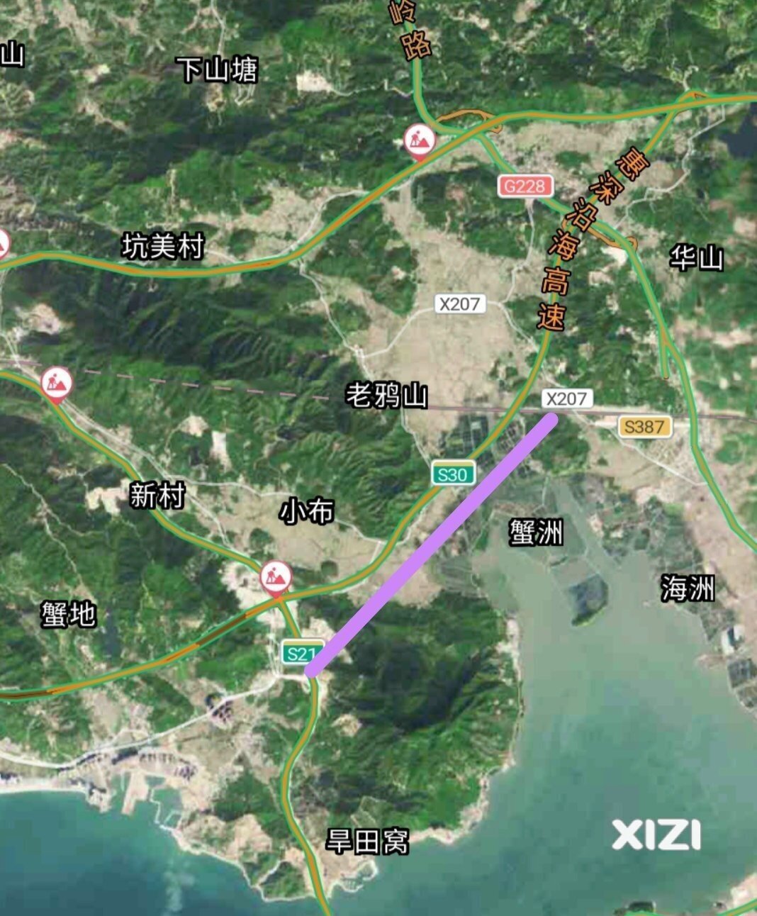 稔山迎来大发展！惠东南站到亚婆角的S387省道双向4车道预计年底前动