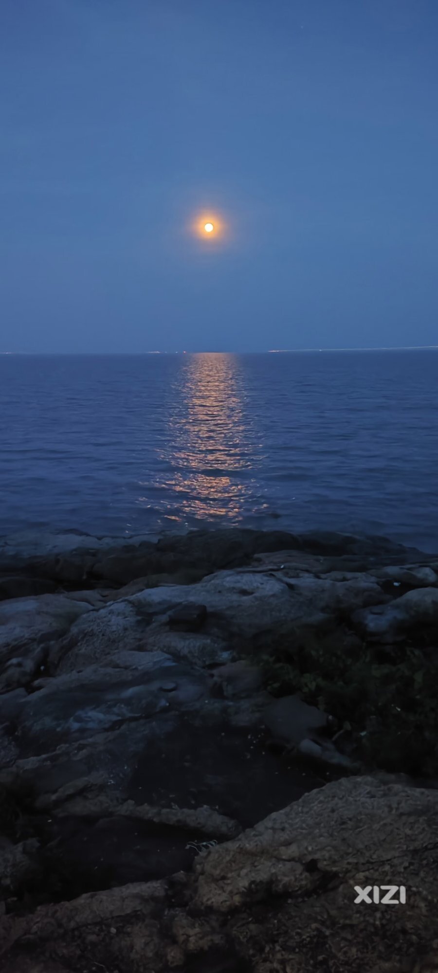 夏至日海边的月色