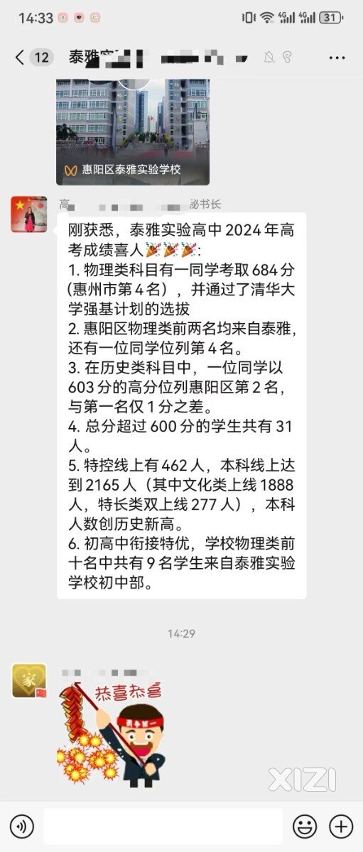 高考成绩出炉，这个学校成绩感觉挺不错