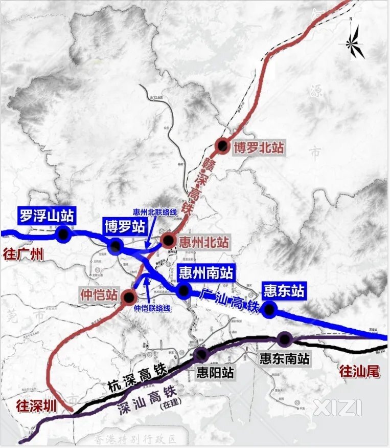 广东最多高铁站数量的城市还是惠州了。但深圳已经追平惠州了。
