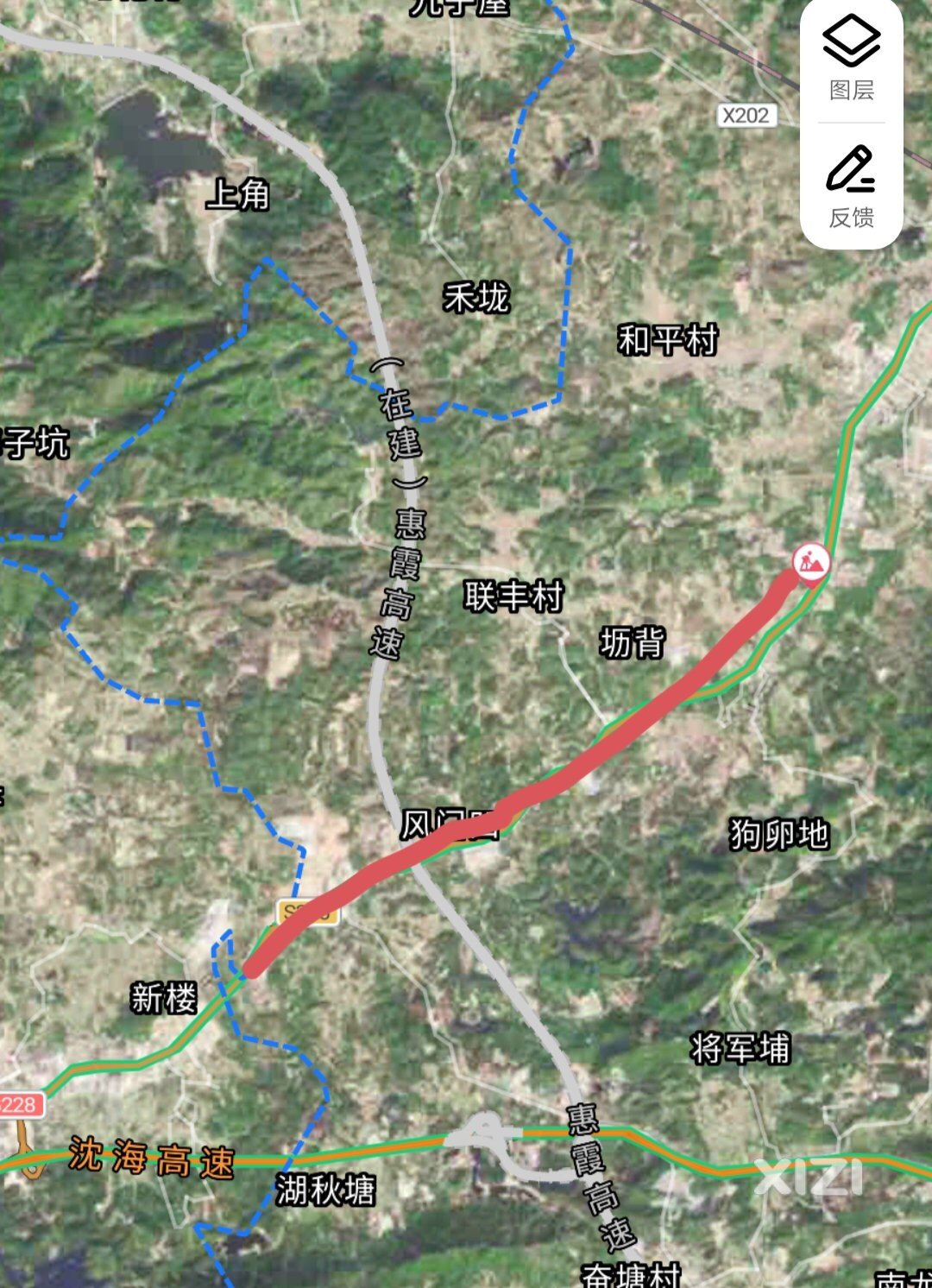 惠北惠阳仲恺都有命名的这种名称大道。白花这段也应有“仲霍大道”
