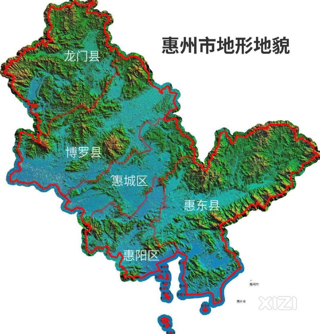 惠东很山也很不山。西枝江中下游沿岸平原广布。就是发展不起来啊。何