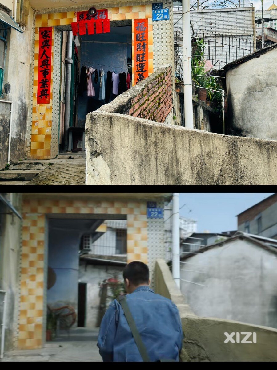 打卡在惠州拍摄短剧《错位》的剧中场景