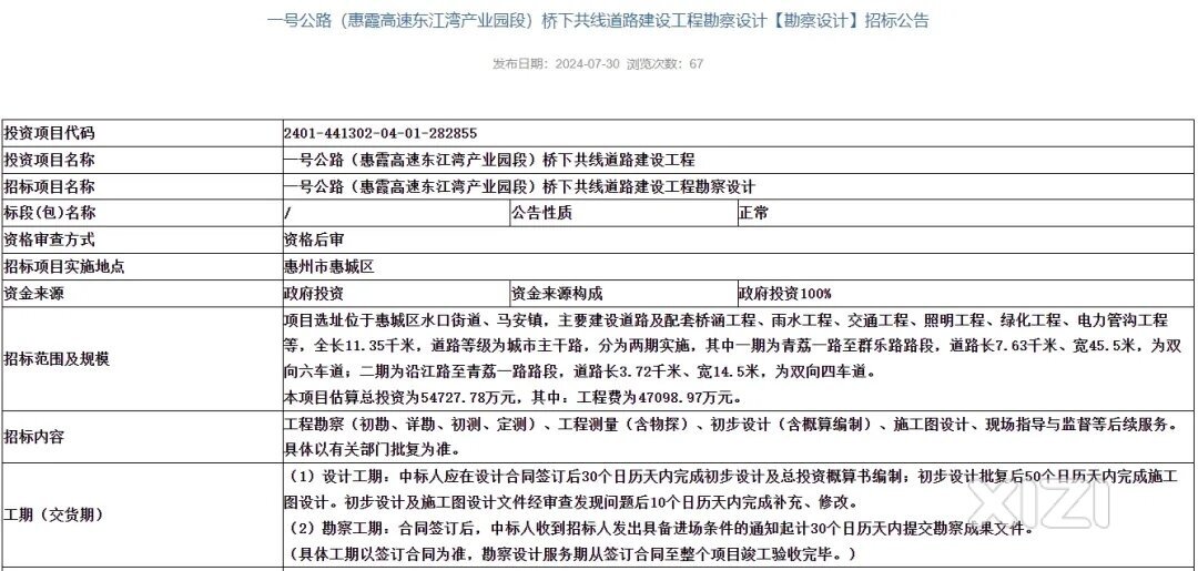 一号公路桥下共线城市主干道