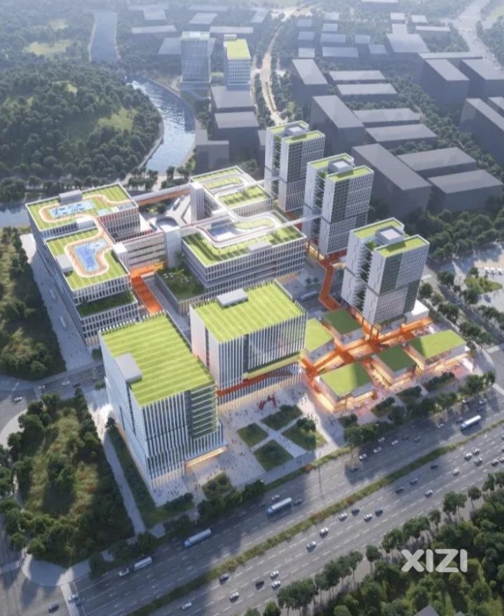 惠东吉隆深汕大道管委会旁研发办公楼和商业中心，在建设中