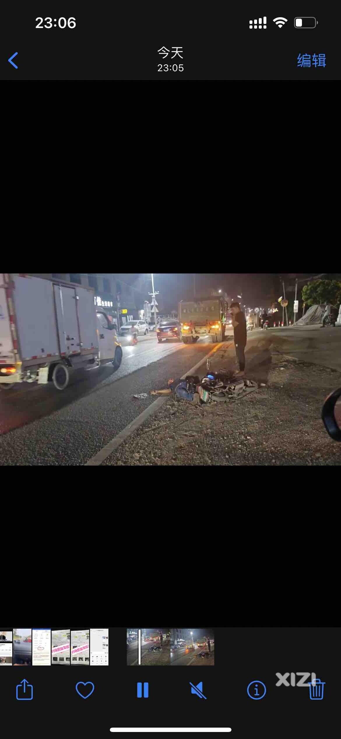 约场洪田小学这一节马路又出交通事故出人命了。又是渣土车