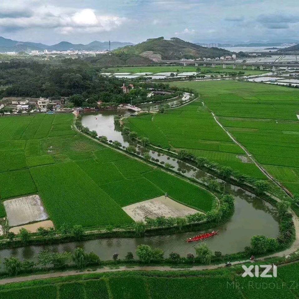 初六稔山镇圭景村龙舟赛